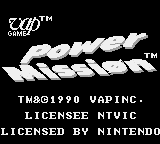 Power Mission Title Screen
